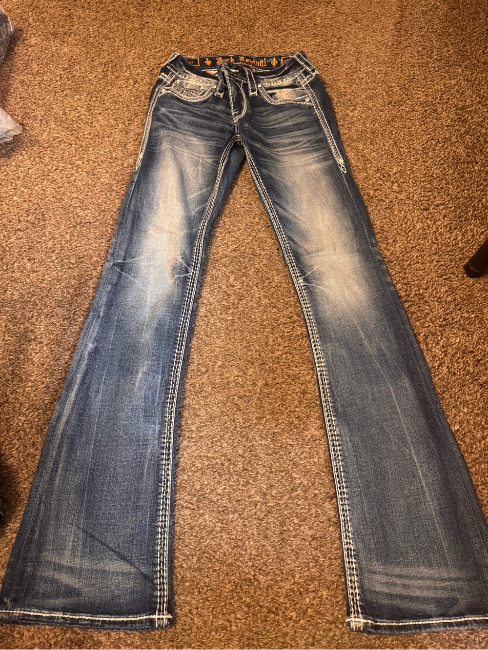 Rock Revival Faded Blue Bootcut Jeans
